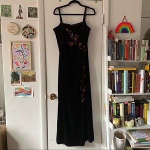 Vintage velvet formal dress